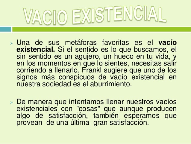 el vacio existencial viktor frankl